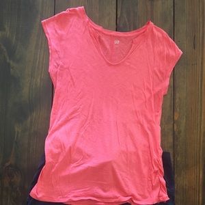 GAP Maternity Soft Slub Jersey Split-Neck T-Shirt